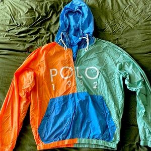 Multi-Colored Ralph Lauren Polo 1992 windbreaker